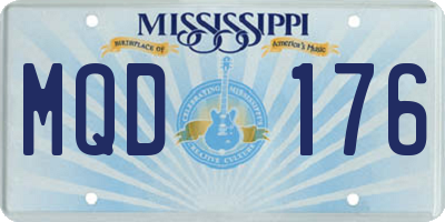 MS license plate MQD176