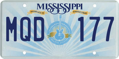 MS license plate MQD177