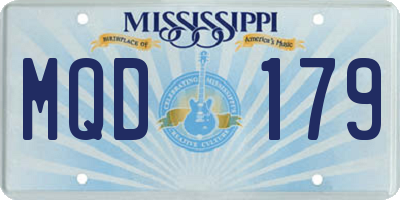 MS license plate MQD179