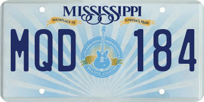 MS license plate MQD184