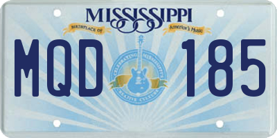 MS license plate MQD185
