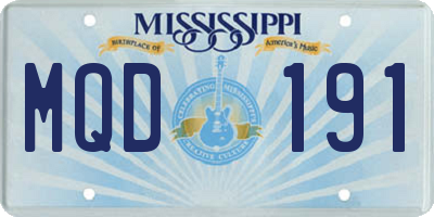 MS license plate MQD191