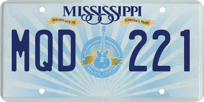 MS license plate MQD221
