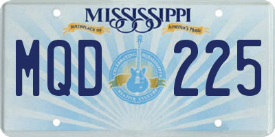 MS license plate MQD225