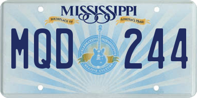 MS license plate MQD244