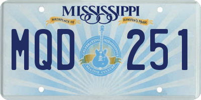 MS license plate MQD251