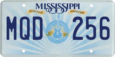 MS license plate MQD256