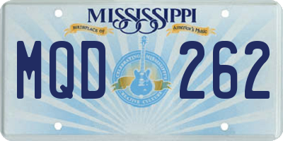 MS license plate MQD262