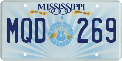 MS license plate MQD269
