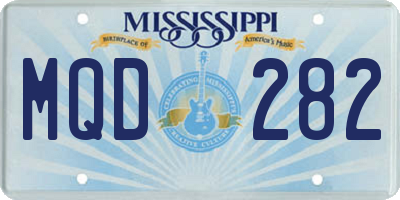 MS license plate MQD282