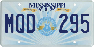 MS license plate MQD295