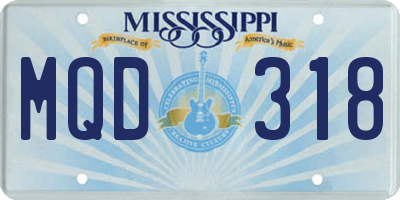 MS license plate MQD318