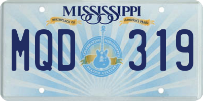 MS license plate MQD319