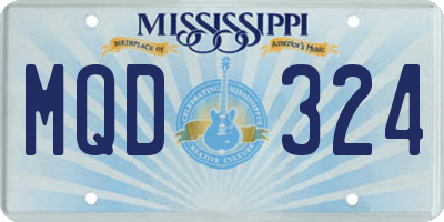 MS license plate MQD324