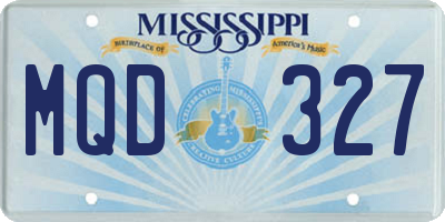 MS license plate MQD327