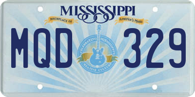 MS license plate MQD329