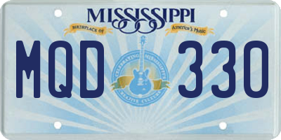 MS license plate MQD330