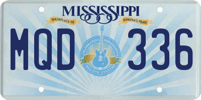 MS license plate MQD336
