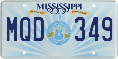 MS license plate MQD349