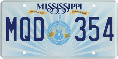 MS license plate MQD354