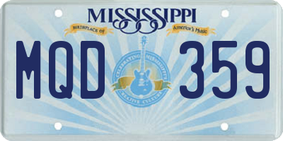 MS license plate MQD359