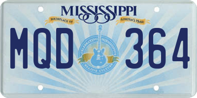 MS license plate MQD364