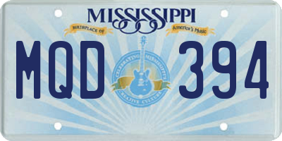 MS license plate MQD394