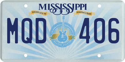 MS license plate MQD406