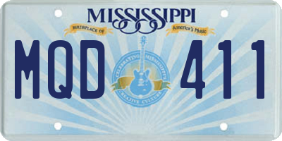 MS license plate MQD411