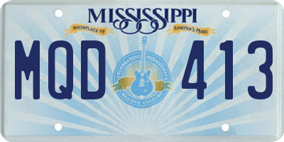 MS license plate MQD413