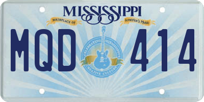 MS license plate MQD414