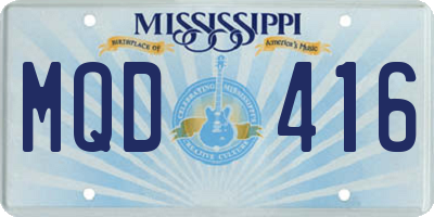 MS license plate MQD416