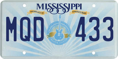 MS license plate MQD433