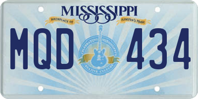 MS license plate MQD434