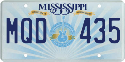 MS license plate MQD435