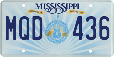 MS license plate MQD436