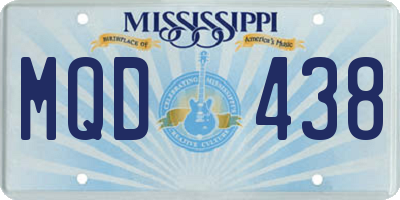 MS license plate MQD438