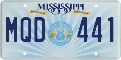 MS license plate MQD441