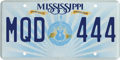 MS license plate MQD444