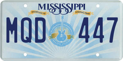 MS license plate MQD447