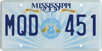 MS license plate MQD451