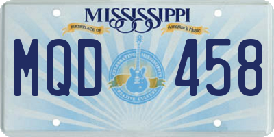 MS license plate MQD458