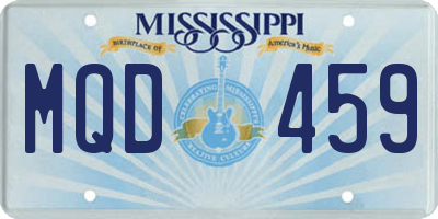 MS license plate MQD459