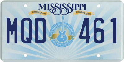 MS license plate MQD461