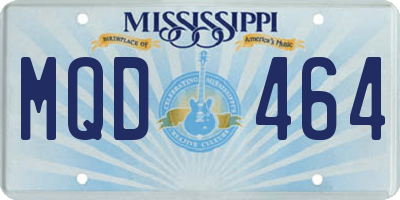 MS license plate MQD464