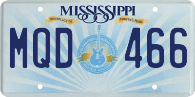 MS license plate MQD466