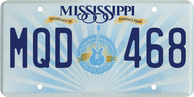 MS license plate MQD468