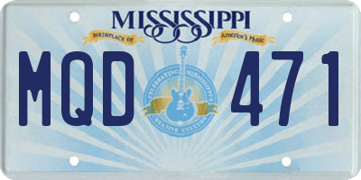MS license plate MQD471