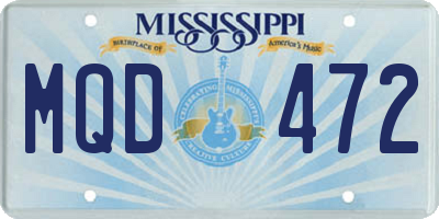 MS license plate MQD472