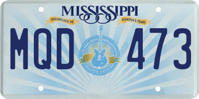 MS license plate MQD473